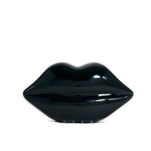 Signature LuLu Guinness Black Perspex Lips Clutch